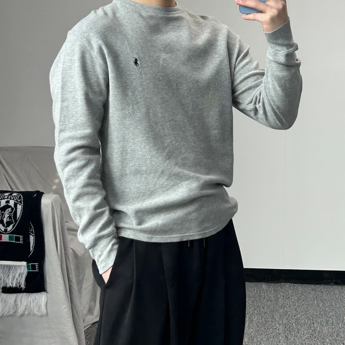 폴로 랄프로렌 그레이 와플티셔츠 상품이미지3