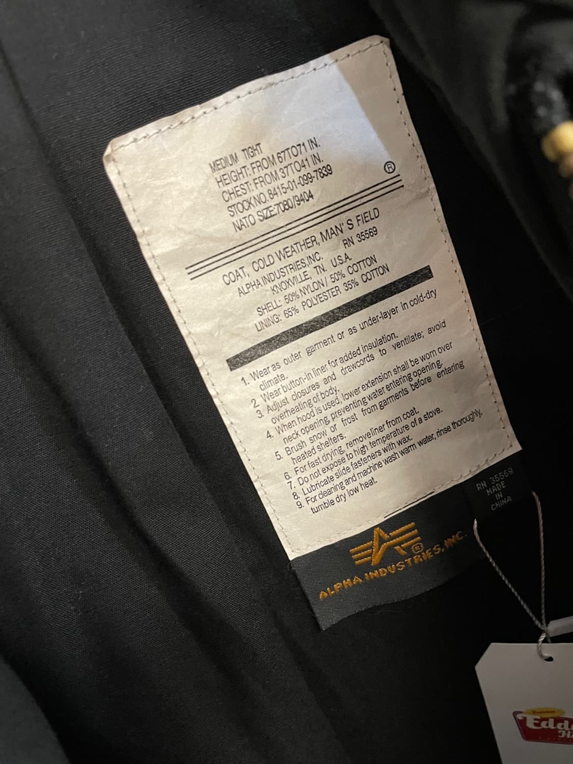 알파인더스트리 M65 필드 자켓 상품이미지7