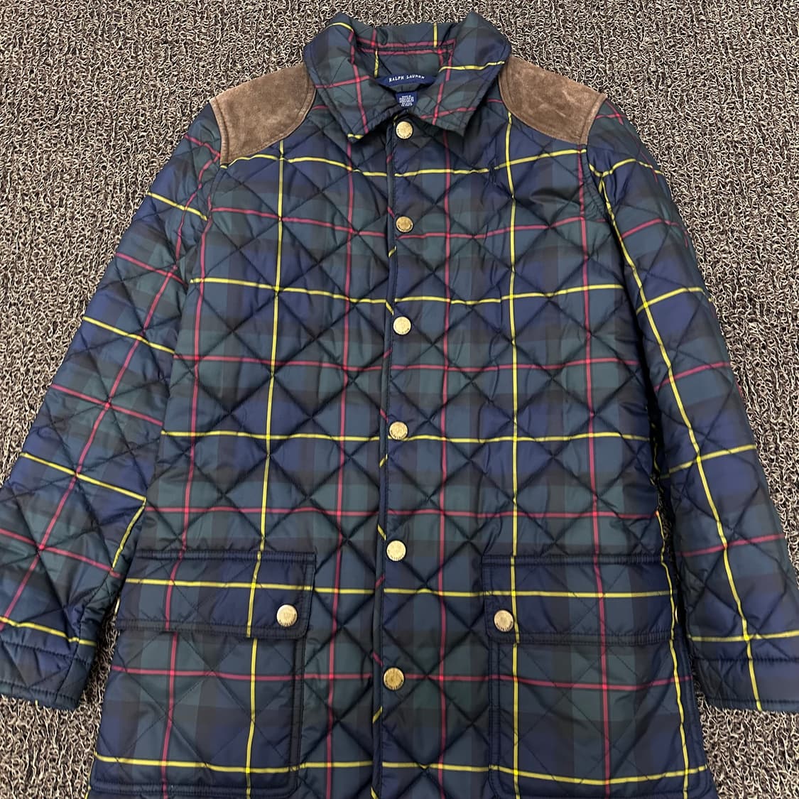 POLO 폴로 랄프로렌 여성 타탄체크 롱 퀄팅 자켓 상품이미지2