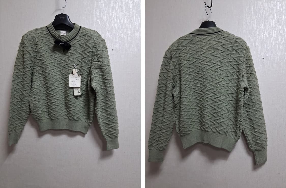 Elieune  엑스트라파인 메리노울 케이블울니트 가오리핏 66 새옷 상품이미지3