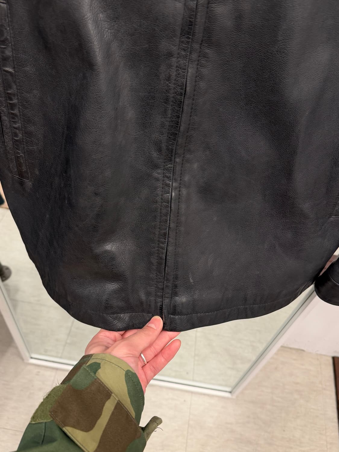90-00s Rothschild 빈티지 쉽스킨 레더 자켓 상품이미지9