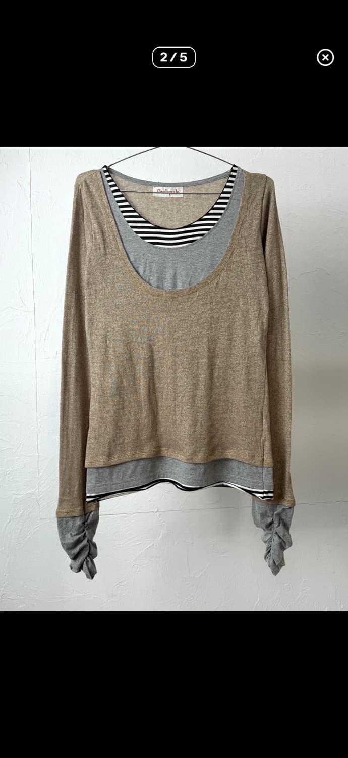 Owlspale 레이어드 롱 슬리브 상품이미지2