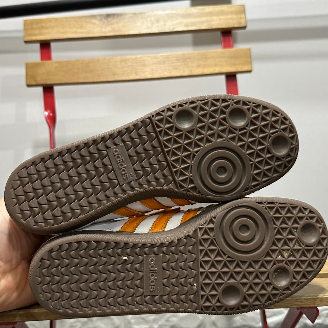 240) 아디다스 운동화 여성 여자 신발 삼바 화이트/오렌지 상품이미지6