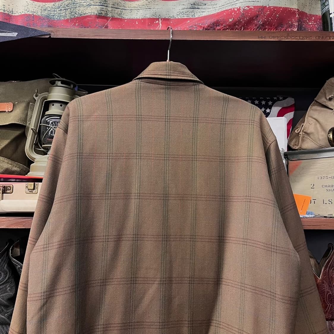 90s 라코스테 체크 패턴 블루종 자켓 스윙탑 바라쿠타 N471 상품이미지4