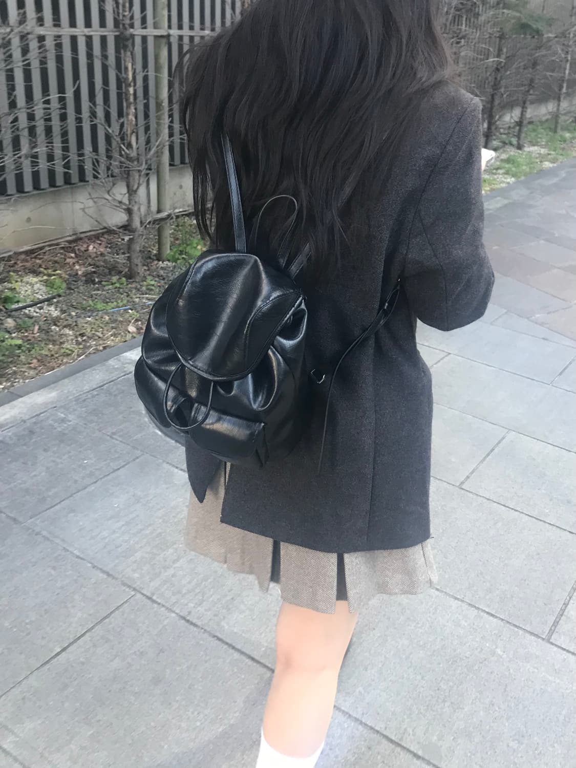(택포) 레더 백팩 상품이미지1