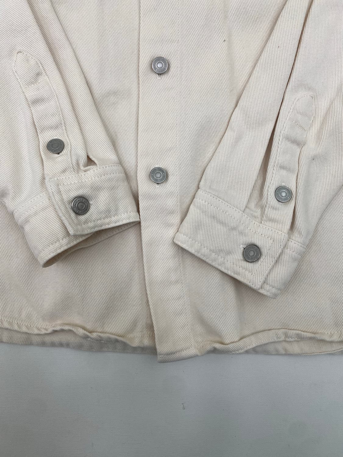 자라 아이보리 데님 셔츠 자켓 (M) 상품이미지2