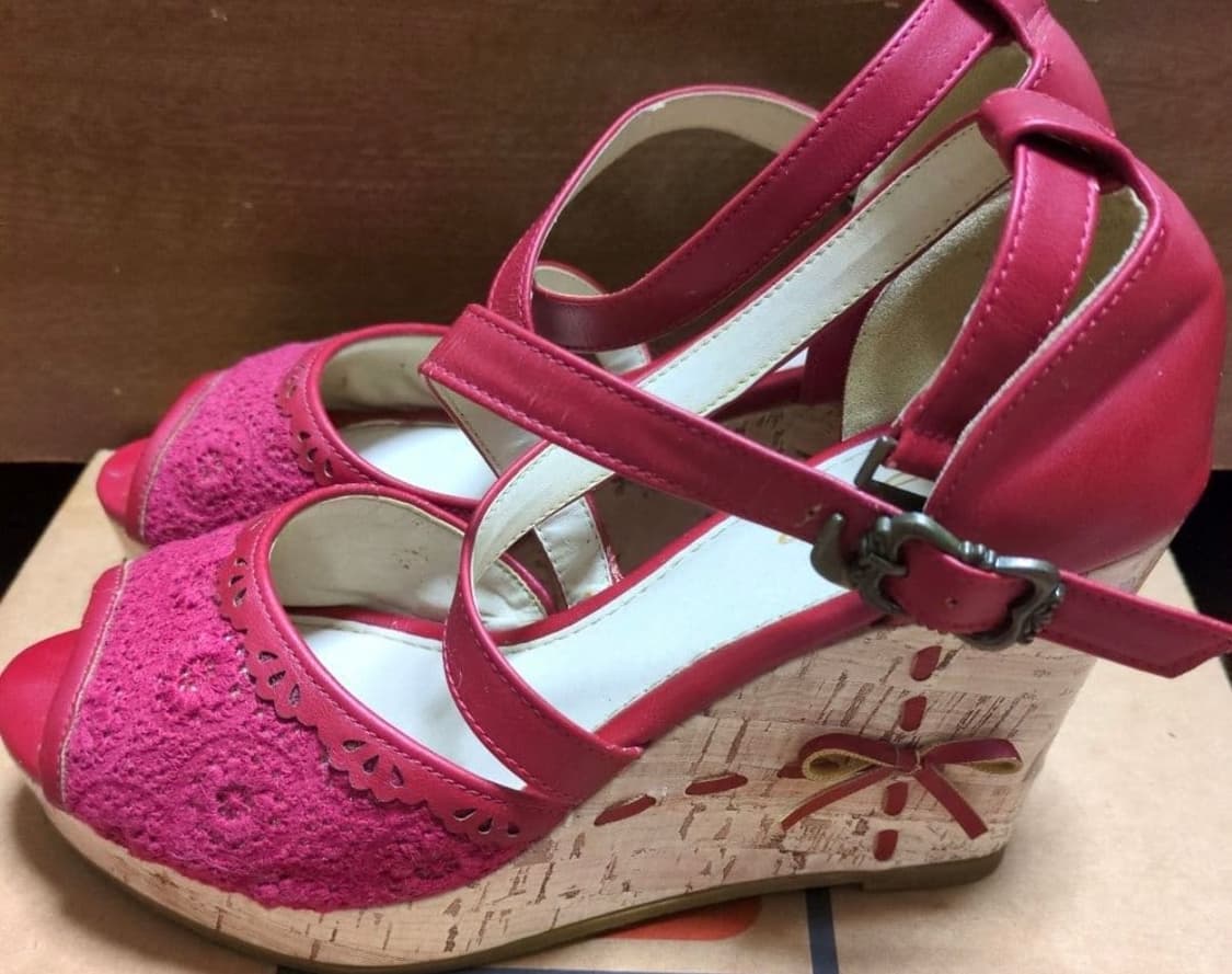 엑시즈팜 레드 샌들 구두 상품이미지1