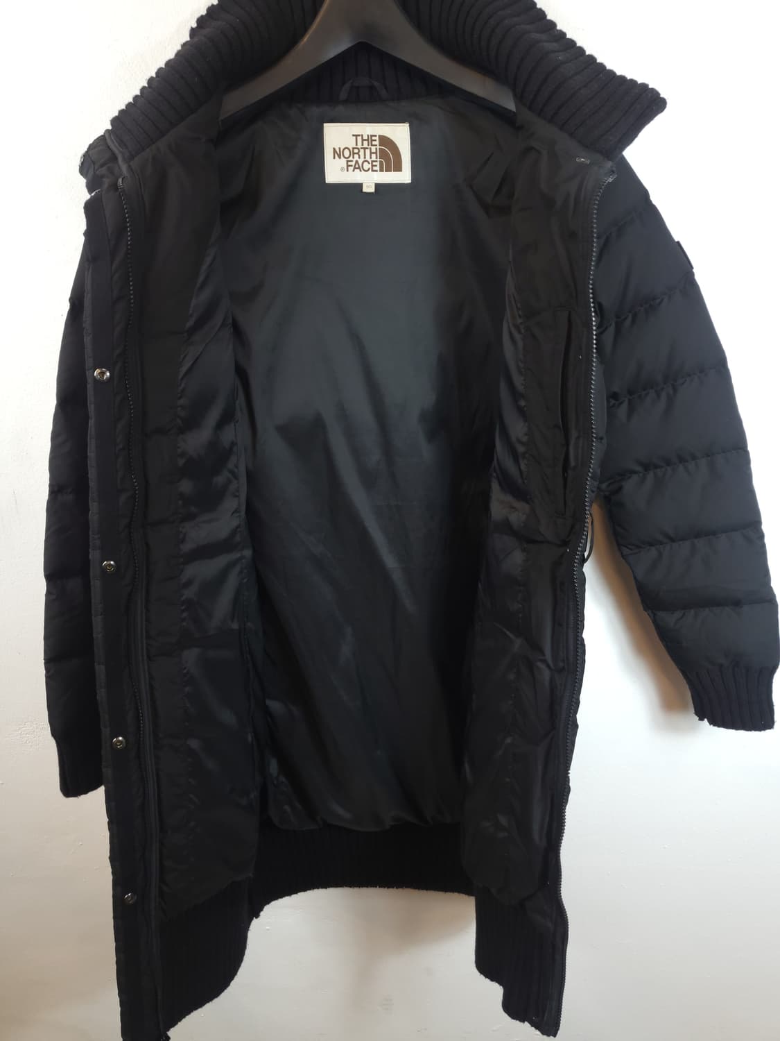 노스페이스 화이트라벨 울다운 패딩 코트 블랙 90(M) 상품이미지5