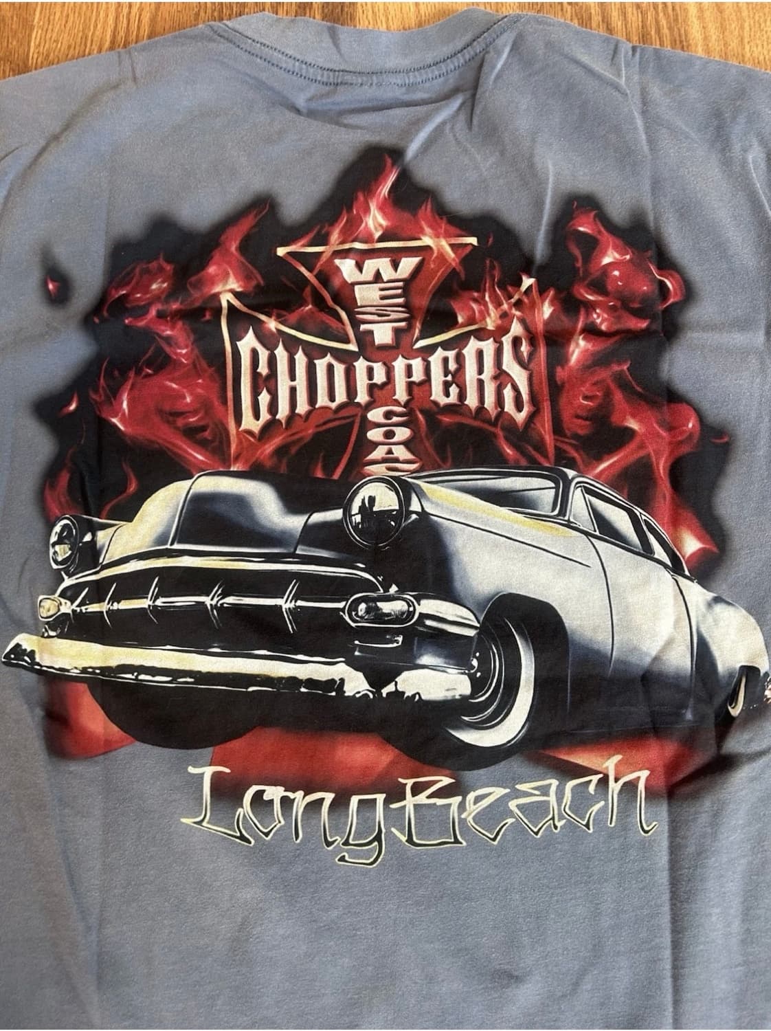 West Coast Choppers 디스트레스드 셔츠 블랙 페이드 상품이미지4