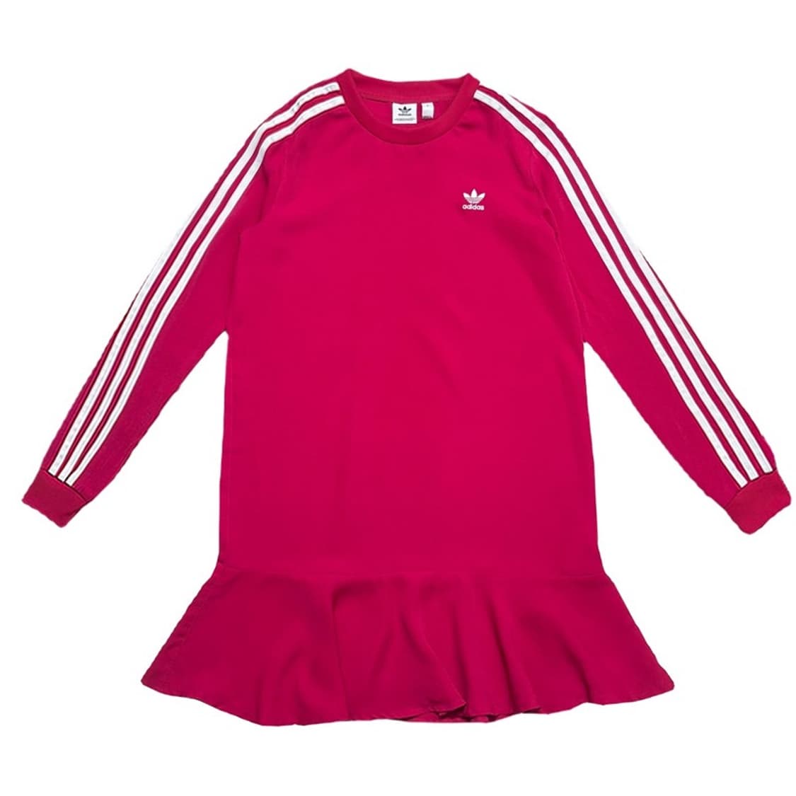 ADIDAS 삼선 스트라이프 원피스 핑크 S 상품이미지1