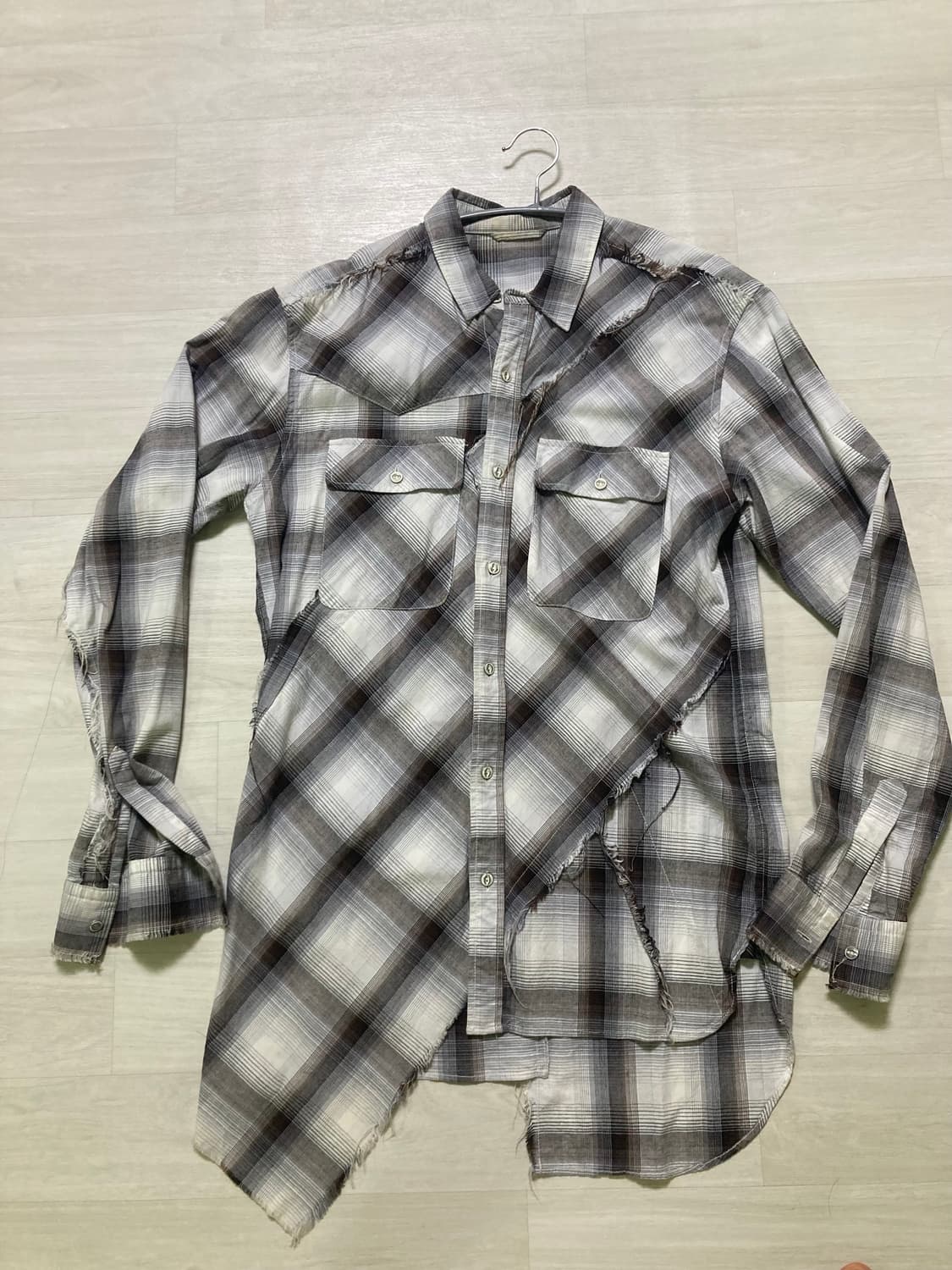 미하라 야스히로 비대칭 셔츠  상품이미지1