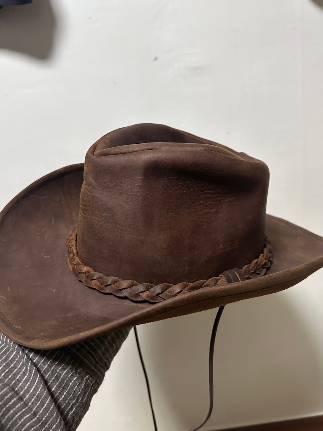 카우보이햇 M/크레이지홀스 카우레더/USA/hanschel 웨스턴모자 상품이미지2