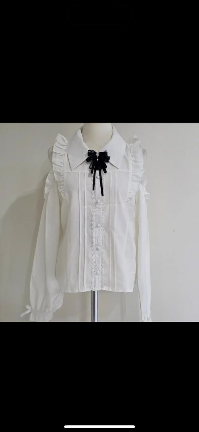 양산형 지뢰계 블라우스 일본 빈티지 일브 에블린 grl 리즈리사 상품이미지1