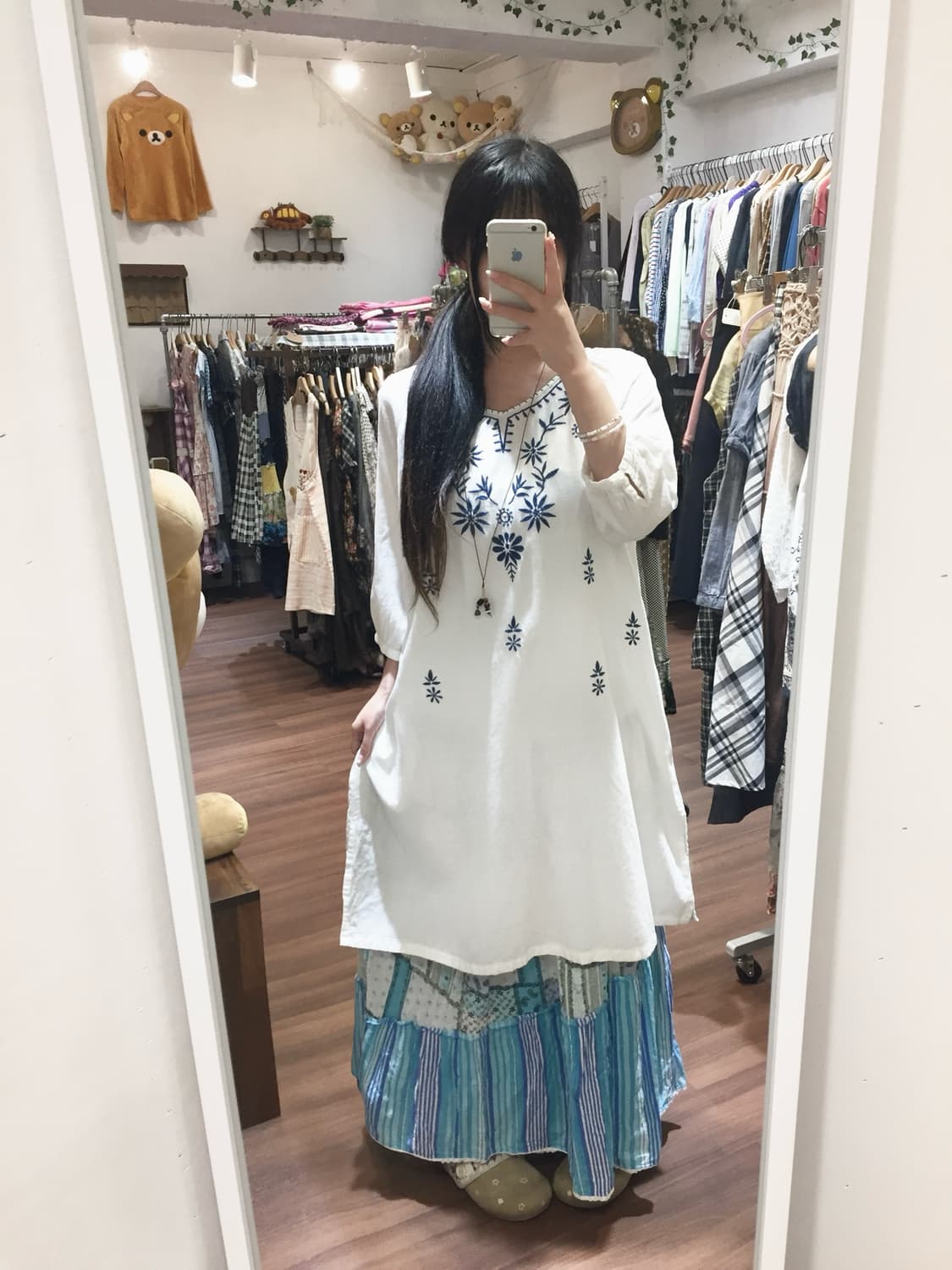 하늘꽃 자수 원피스 🌧💧 상품이미지1