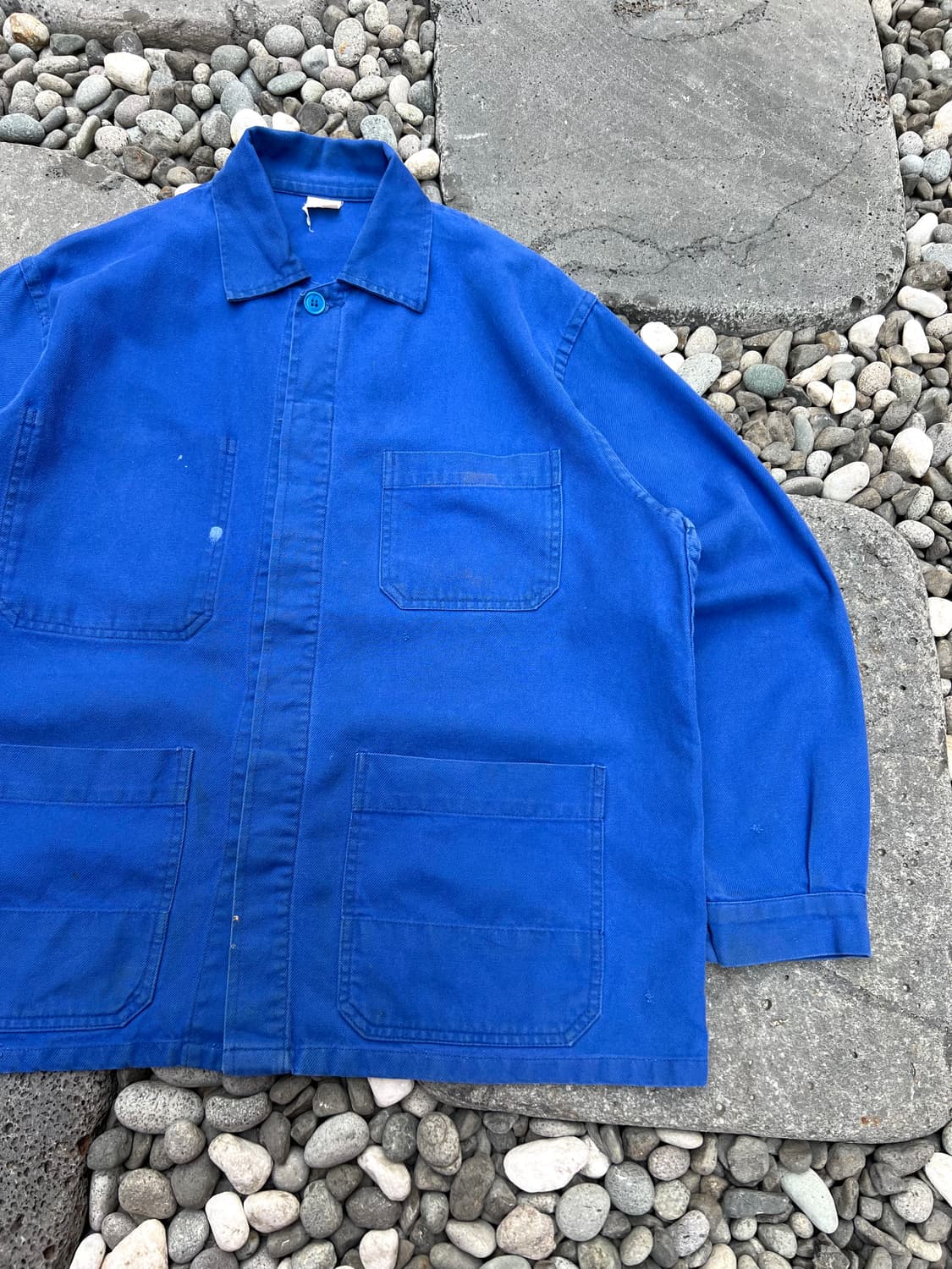 OLD VINTAGE WASHING BLUE FRENCH 프렌치워크자켓 상품이미지4