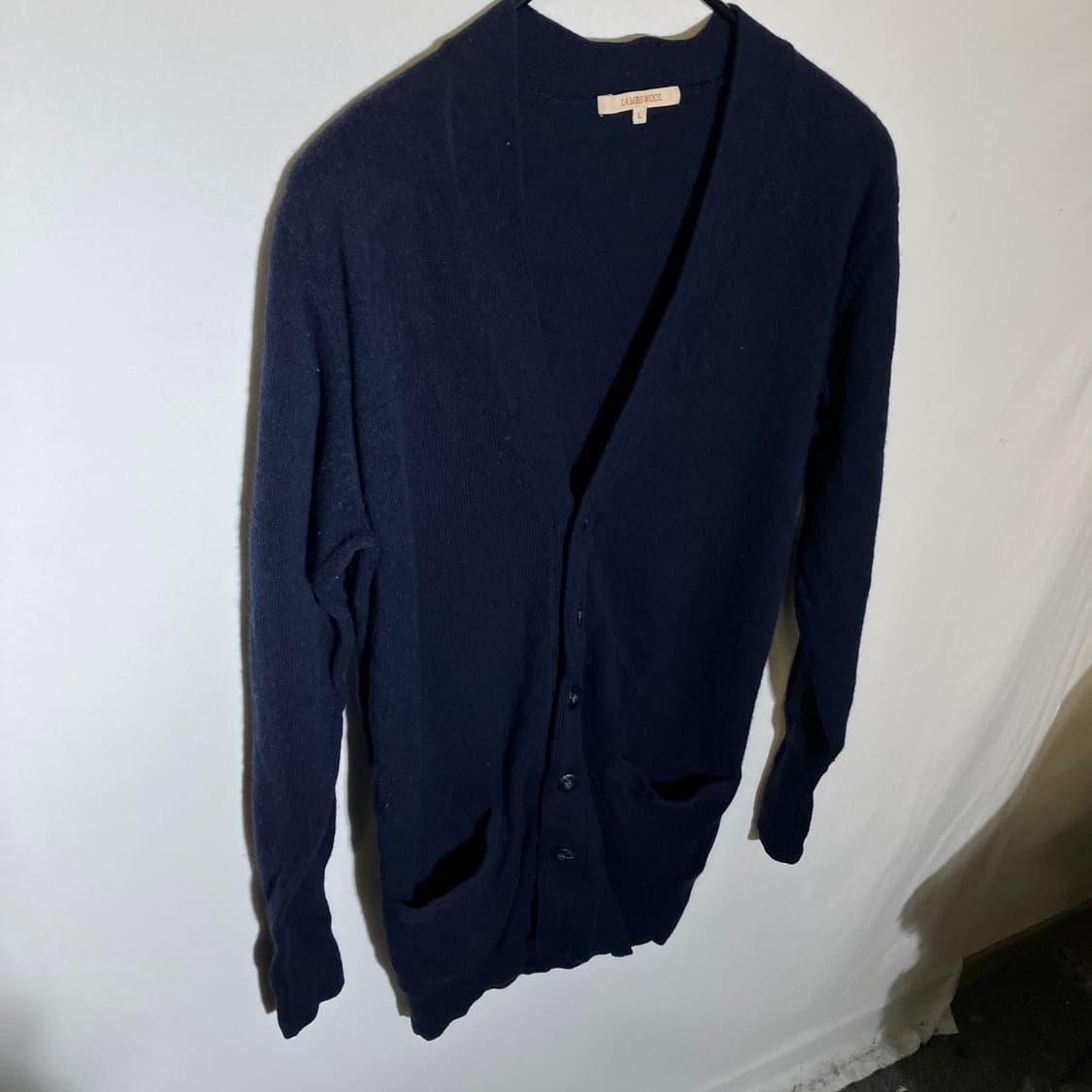 L)유니클로 램스울 울 100 니트 가디건 상품이미지1