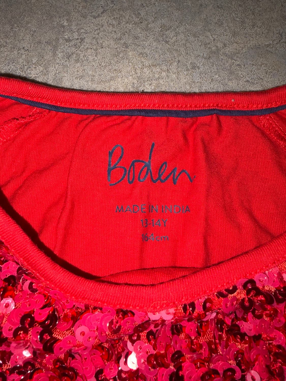 Boden 빨간 스팽글 긴팔 티셔츠 상품이미지5