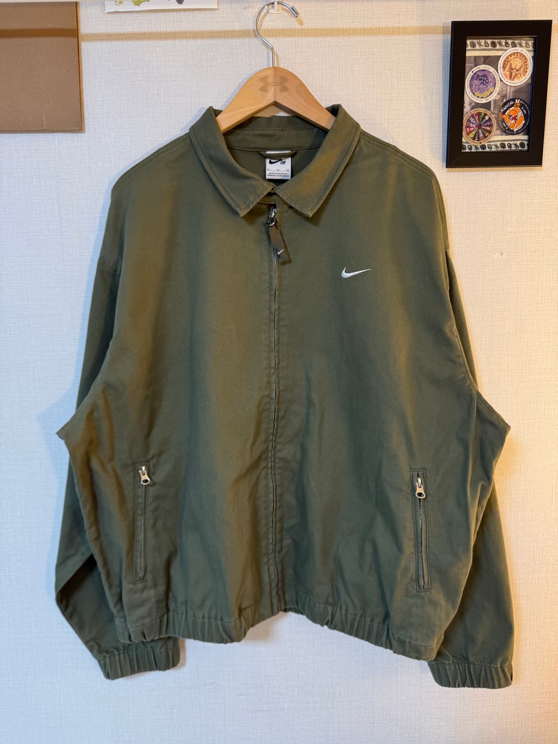 [XL]나이키 SB 경량 스케이트보딩 자켓 올리브 상품이미지1