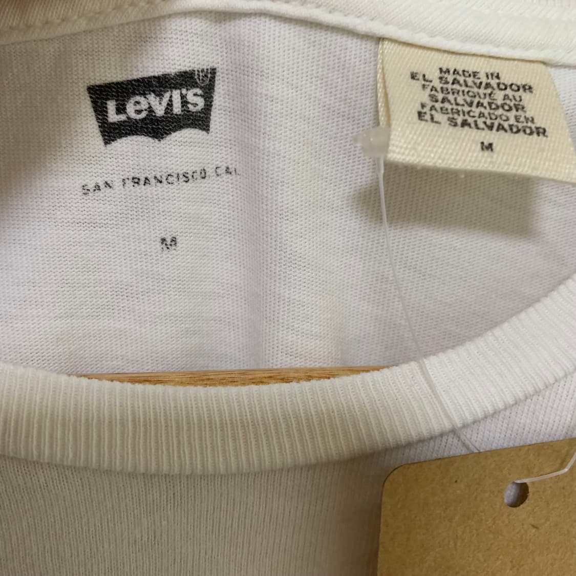 리바이스 빈티지 레드 로고 반팔 티셔츠 화이트 아이보리 상품이미지6