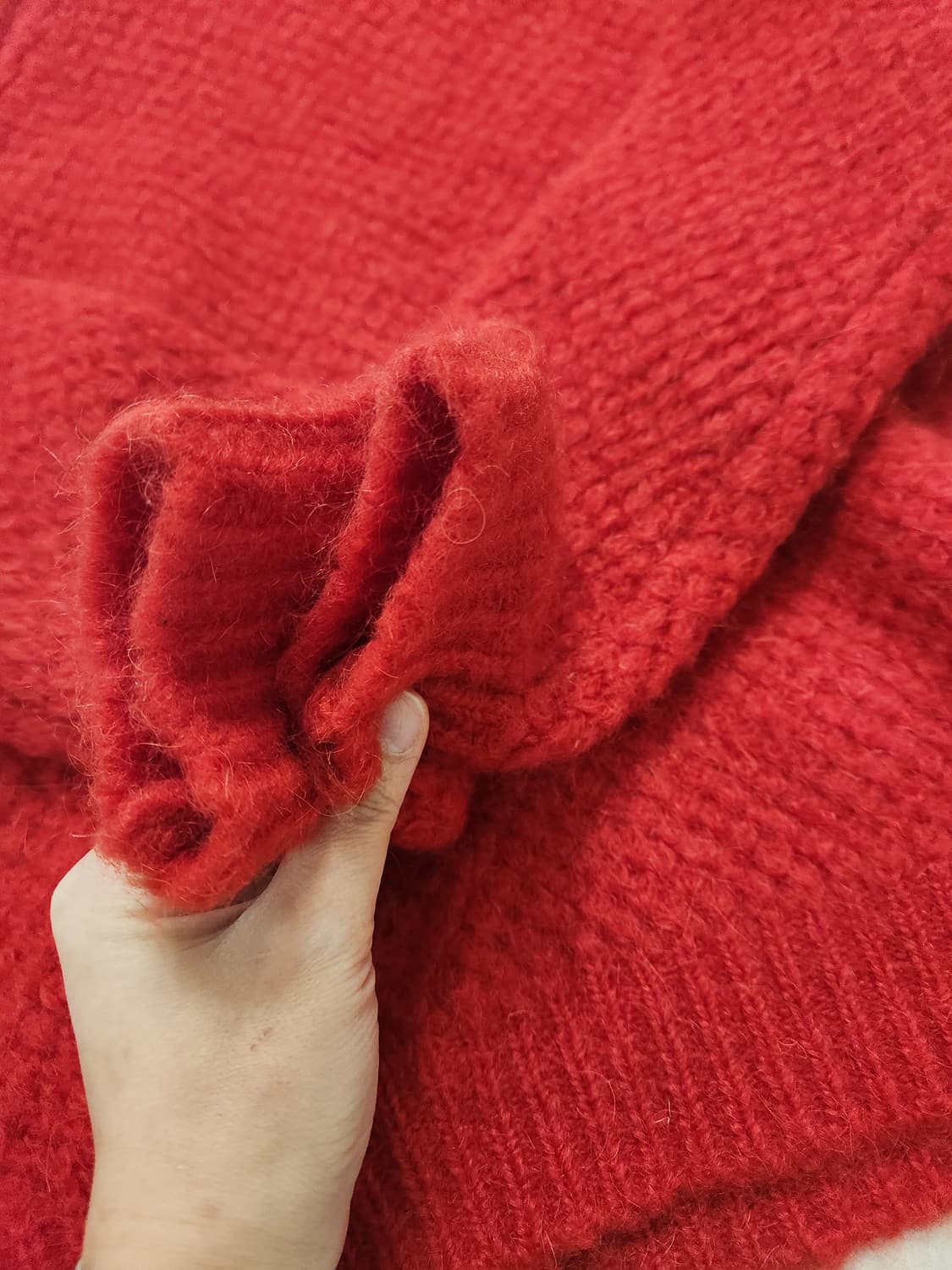 산드로 Sandro 모헤어니트스웨터 레드 상품이미지4