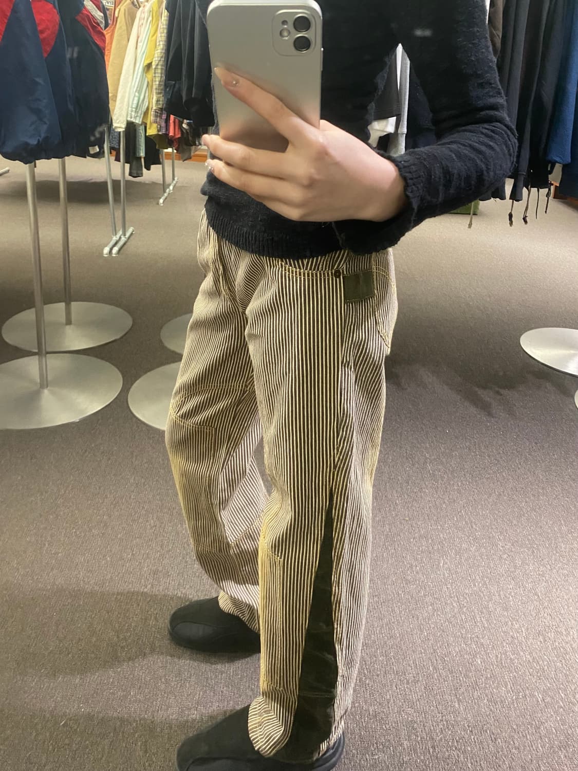 S)일본 빈티지 코듀로이 스트라이프 팬츠 상품이미지1