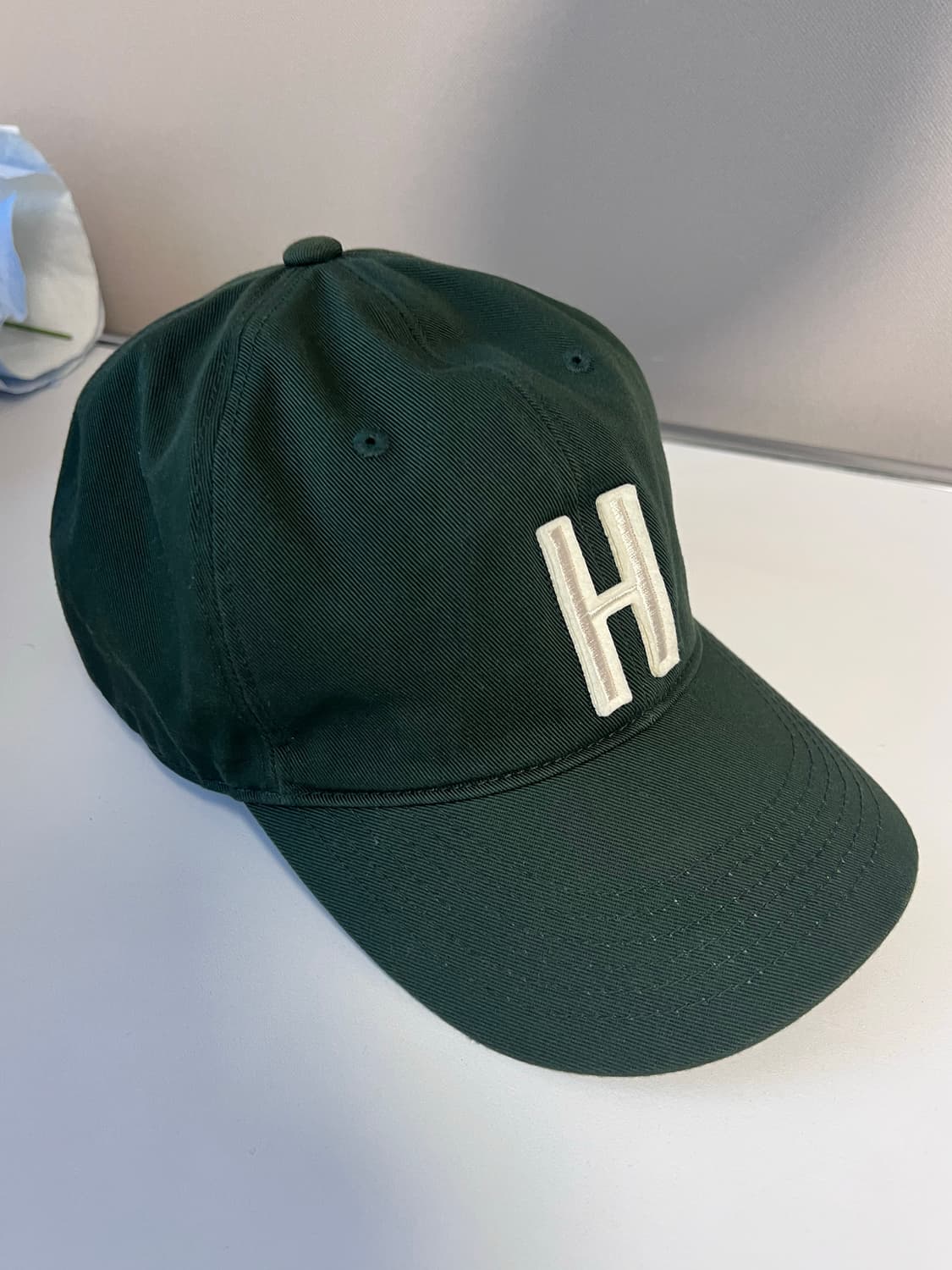[L] 테프스토어즈 H 로고 볼캡 그린 상품이미지2