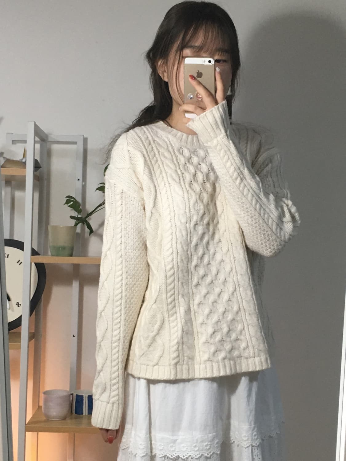 일본 유니클로 케이블 니트 상품이미지2