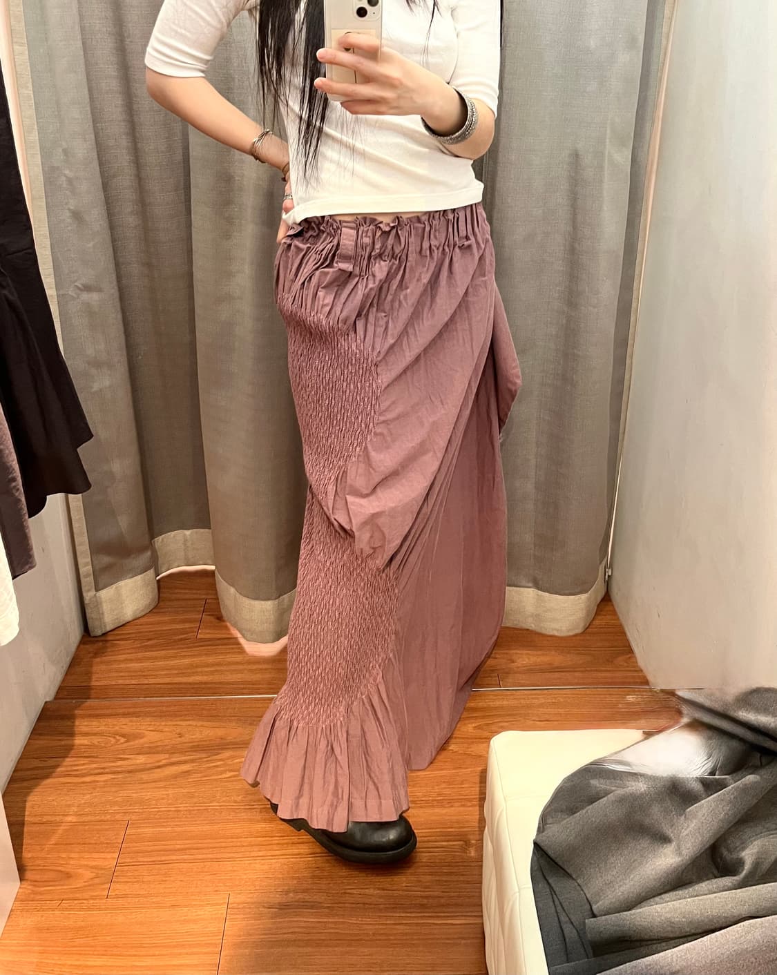 이세이 미야케 21 aw rise 맥시 스커트 상품이미지1