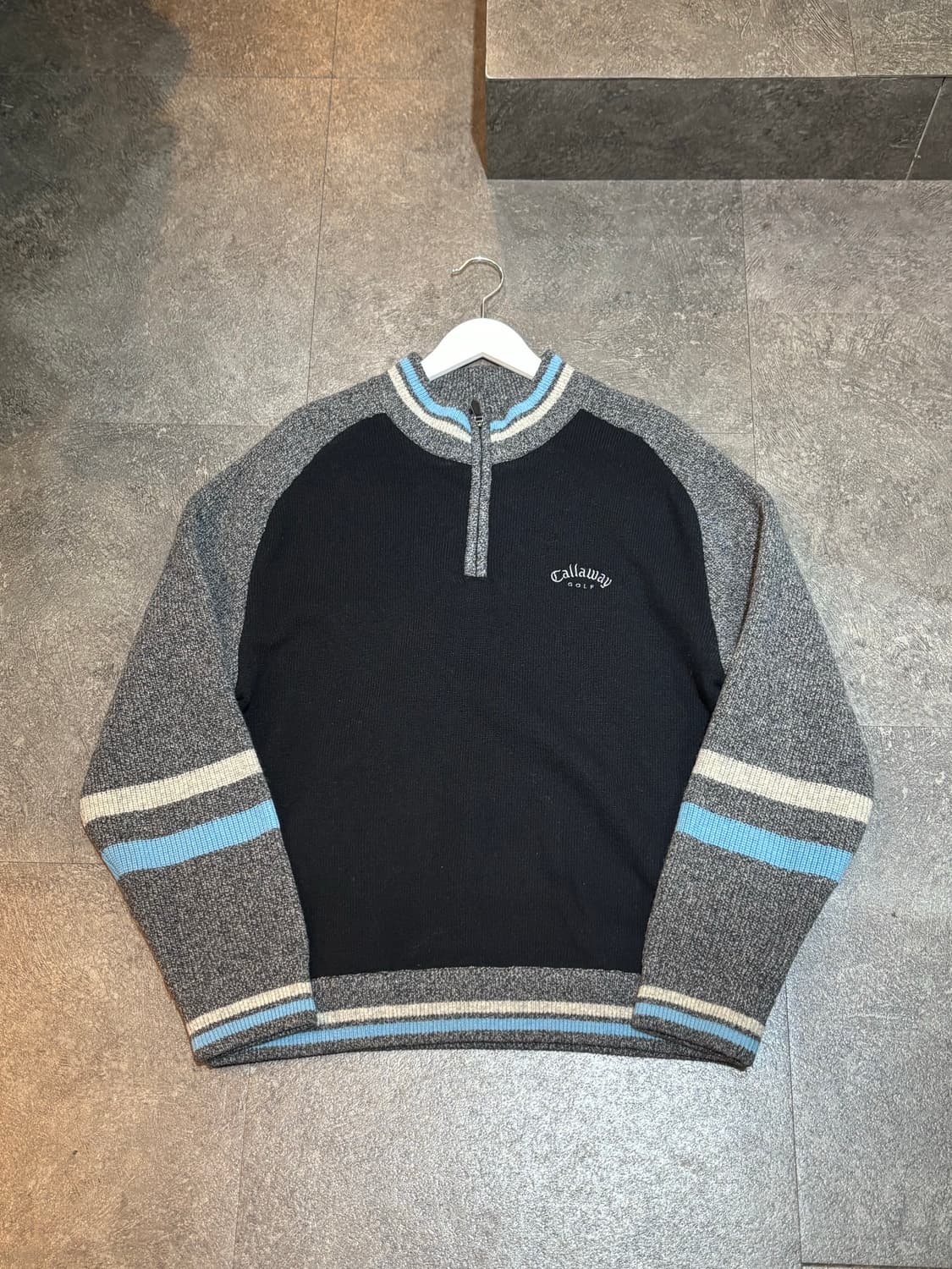 캘러웨이 방풍 하프집업 니트 스웨터 M 상품이미지2