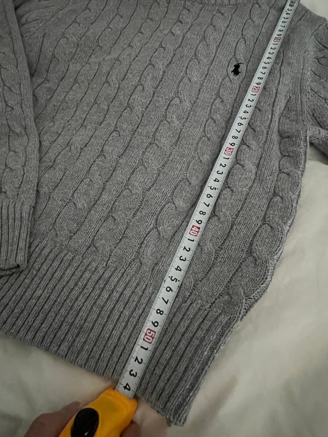 랄프로렌 정품!! 그레이 꽈배기니트 사이즈s 상품이미지8