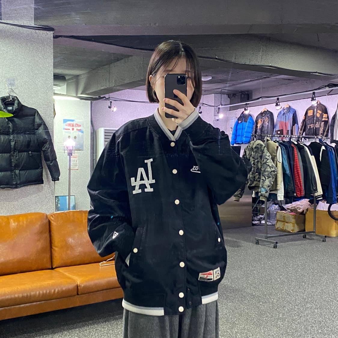 뉴에라 La 다저스 빅로고 새틴 바시티 B3203 상품이미지1