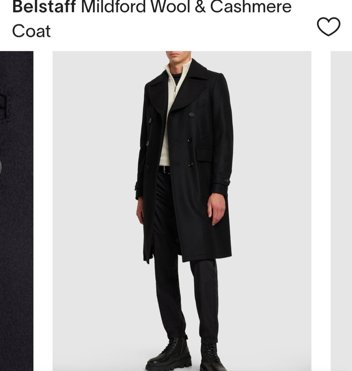 (정품) 벨스타프 밀포드 코트 캐시미어 코트 56 (110) 상품이미지10