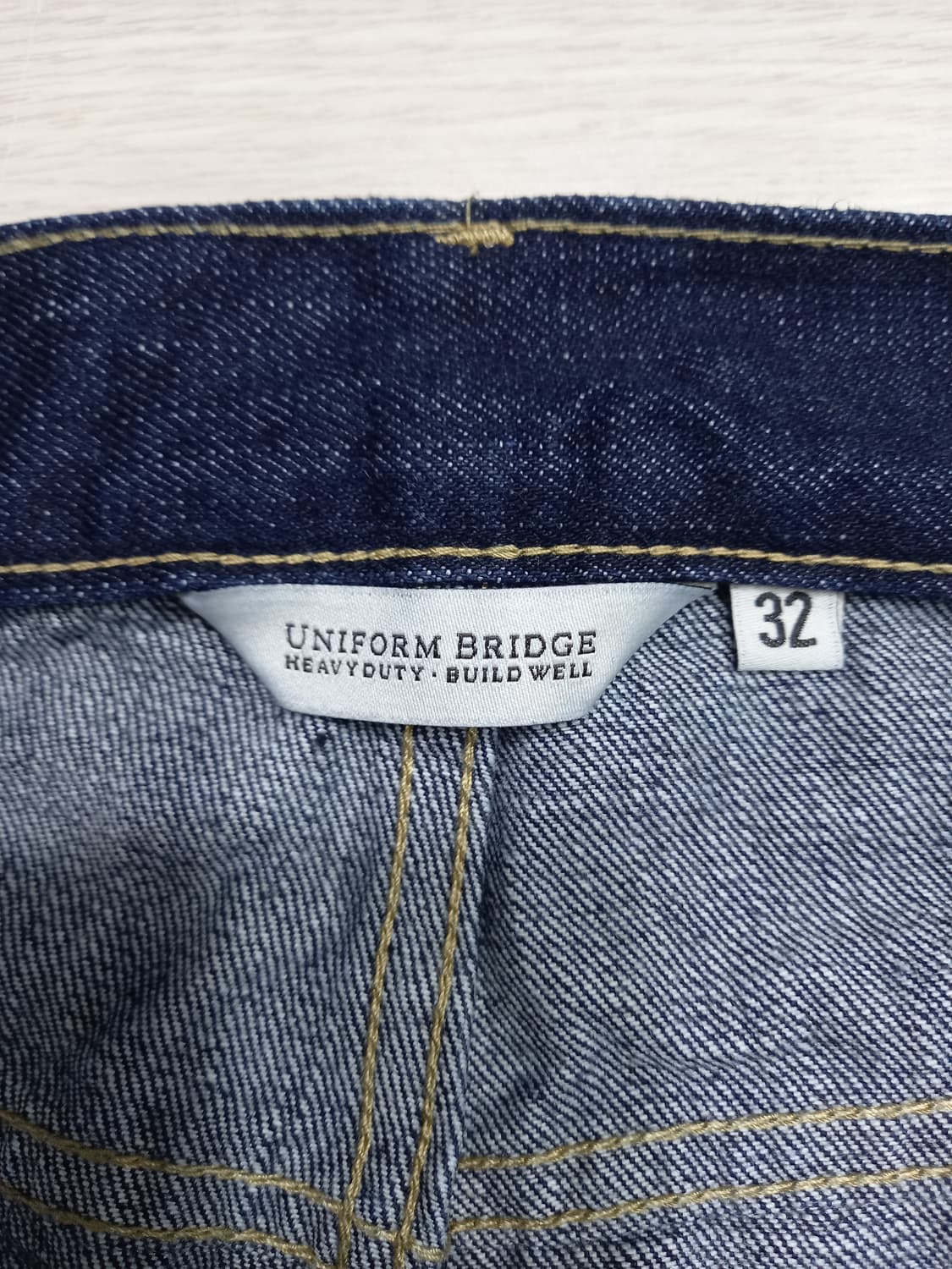 32 새상품 UNIFORM BRIDGE 셀비지 세미와이드진 32-238 상품이미지7