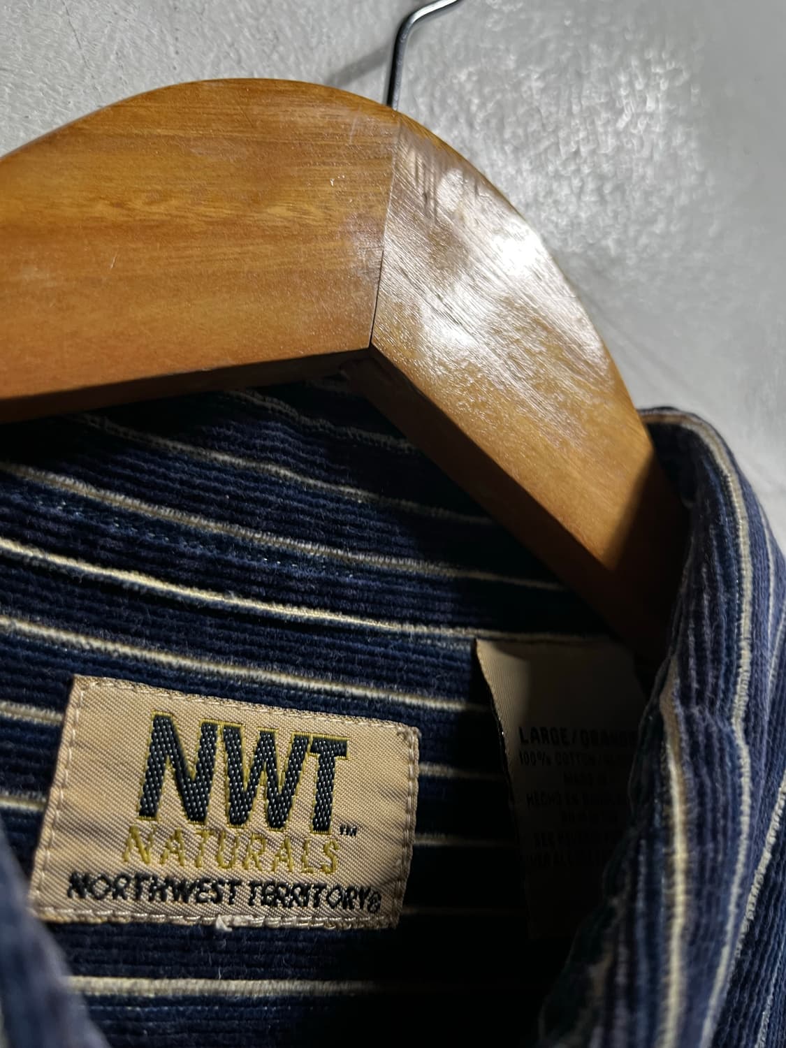 100-105 NWT 빈티지 루즈핏 셔츠 남방 정품 상품이미지5