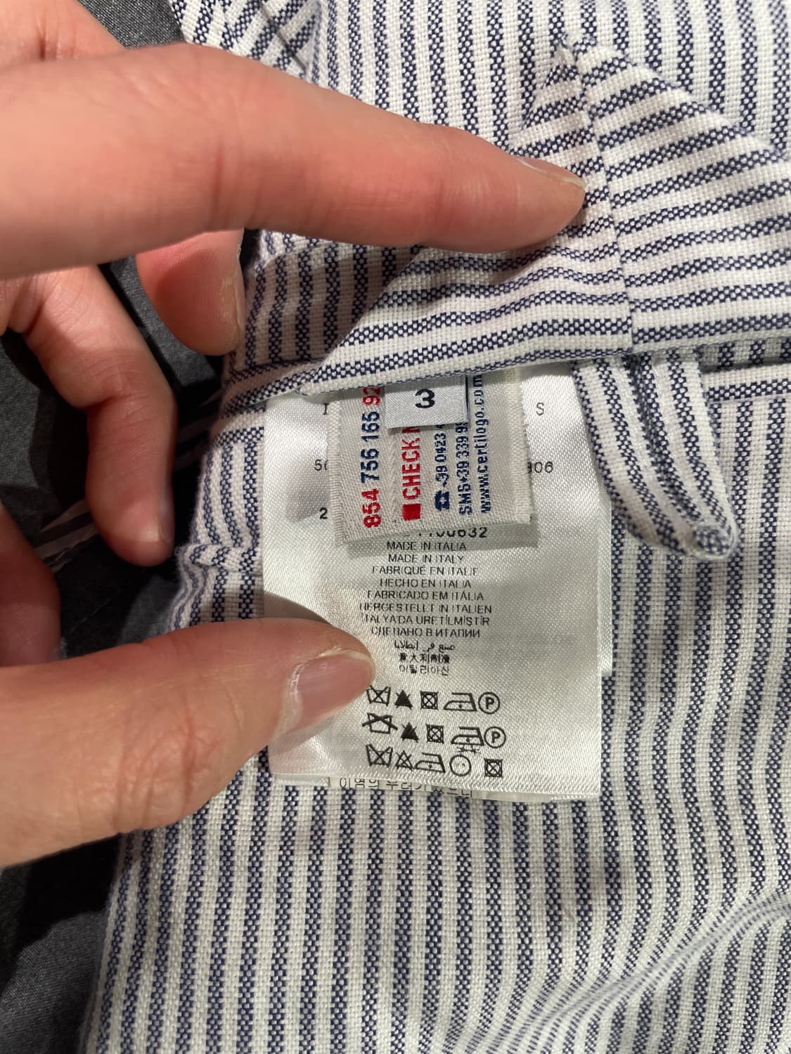 몽클레르 감마 블루 그레이 스냅 버튼 코튼 블레이저 상품이미지8