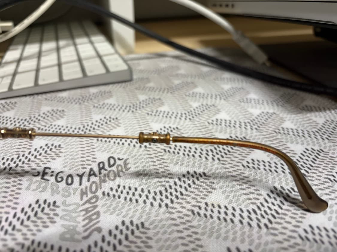 크롬하츠 부바A 오브 매트 골드 플레이트 매트 그라파이트 안경 상품이미지3