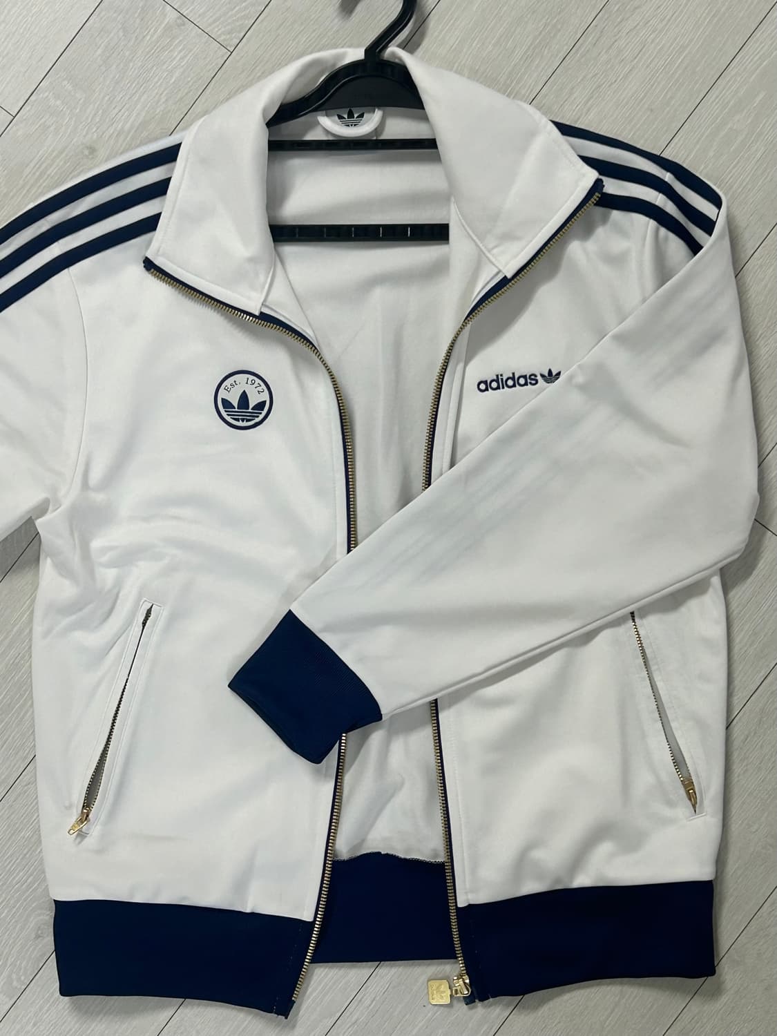 (W) 아디다스 파이어버드 배지 트랙 탑 클라우드 화이트 S 상품이미지2