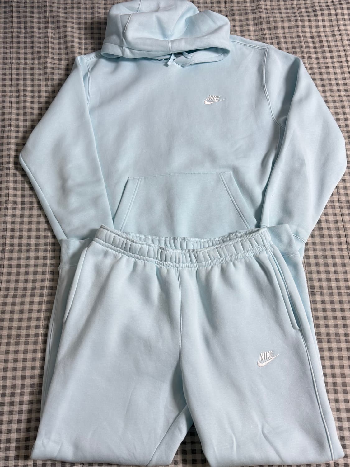 (L) 나이키 플리스 후드티 셋업 하늘색  상품이미지1