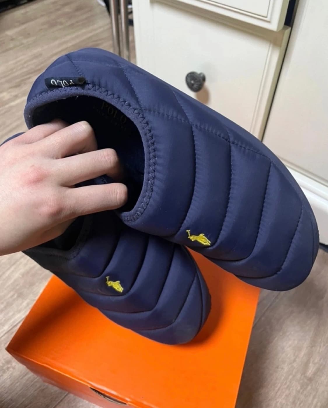 폴로 polo 패딩 슈즈 신발 250 네이비 상품이미지2