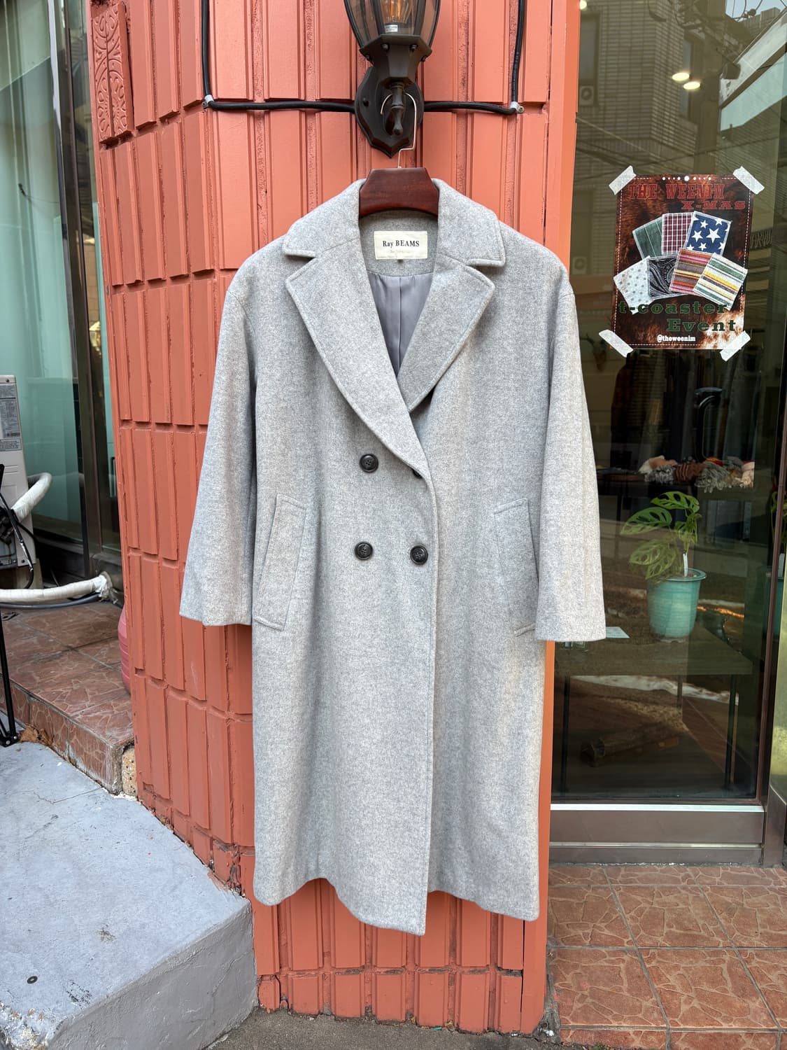 Ray Beams 울 혼방 더블 코트 상품이미지1