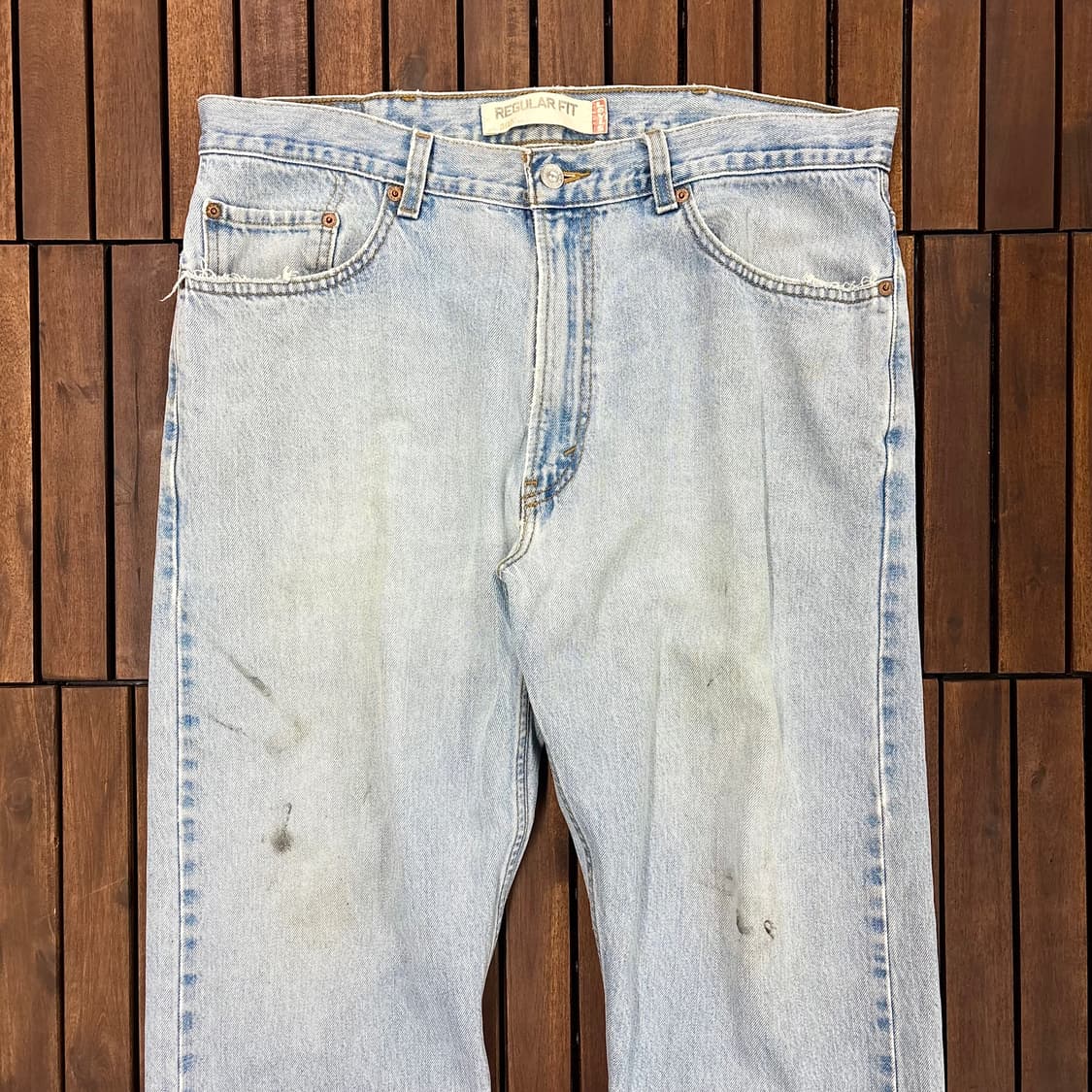 (35) 00s 리바이스 505 연청 워싱 데님 팬츠 상품이미지2