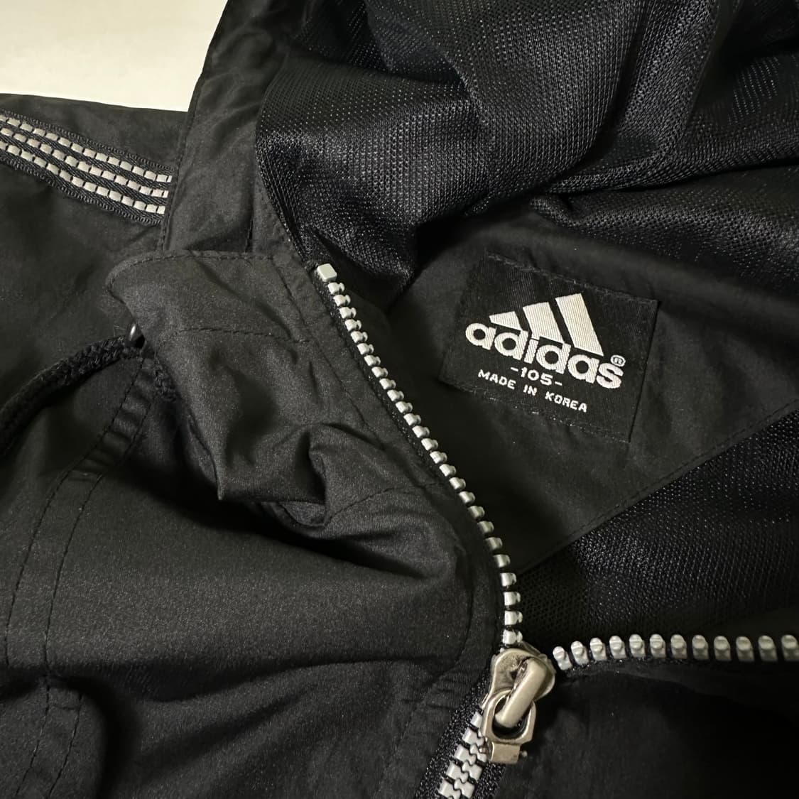 XL 아디다스 오버핏 실버스티치 블랙 후디 바막자켓 상품이미지7