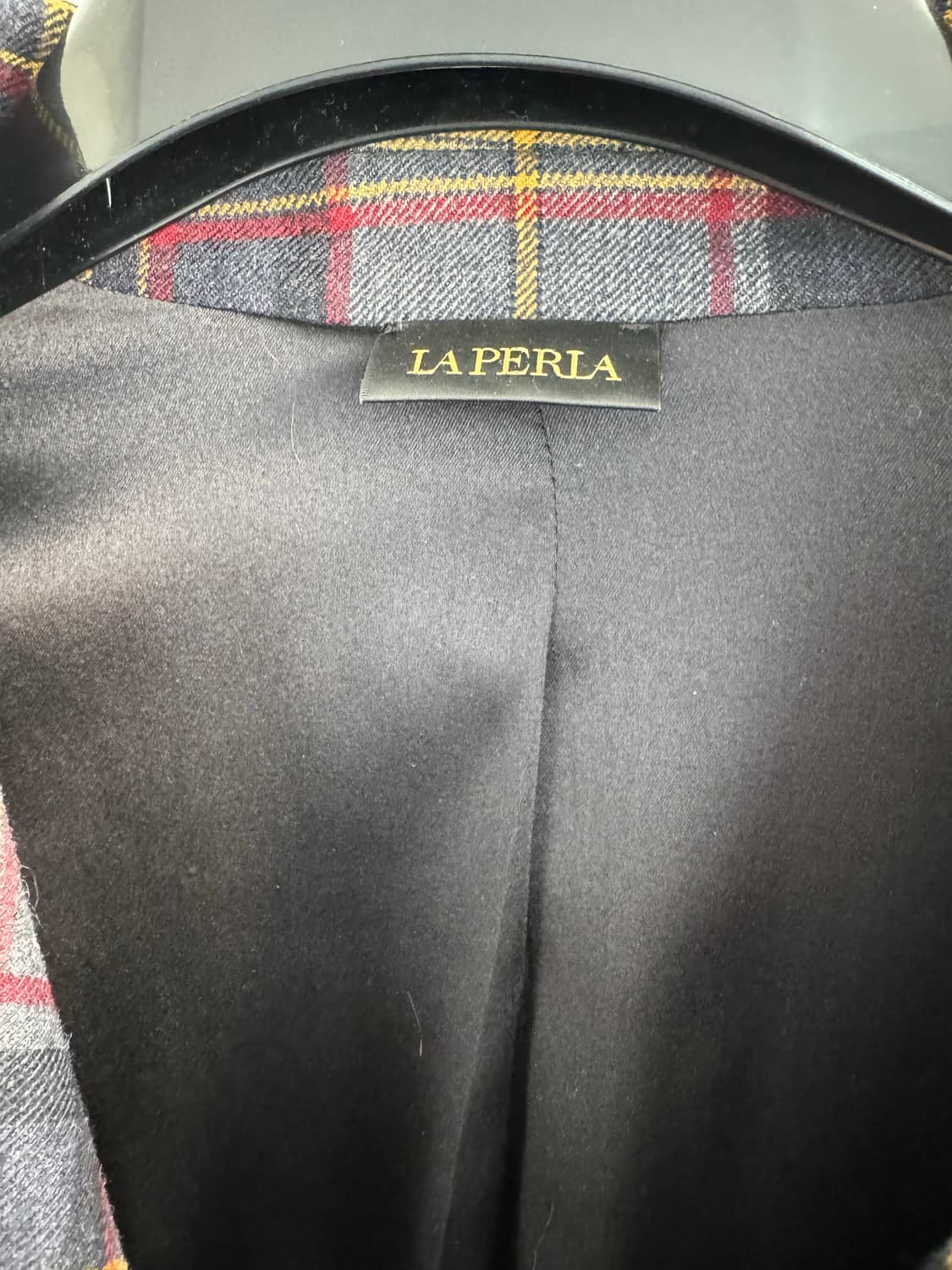 [LA PERLA] 라펠라 체크 패턴 레이스 자켓 38 상품이미지3