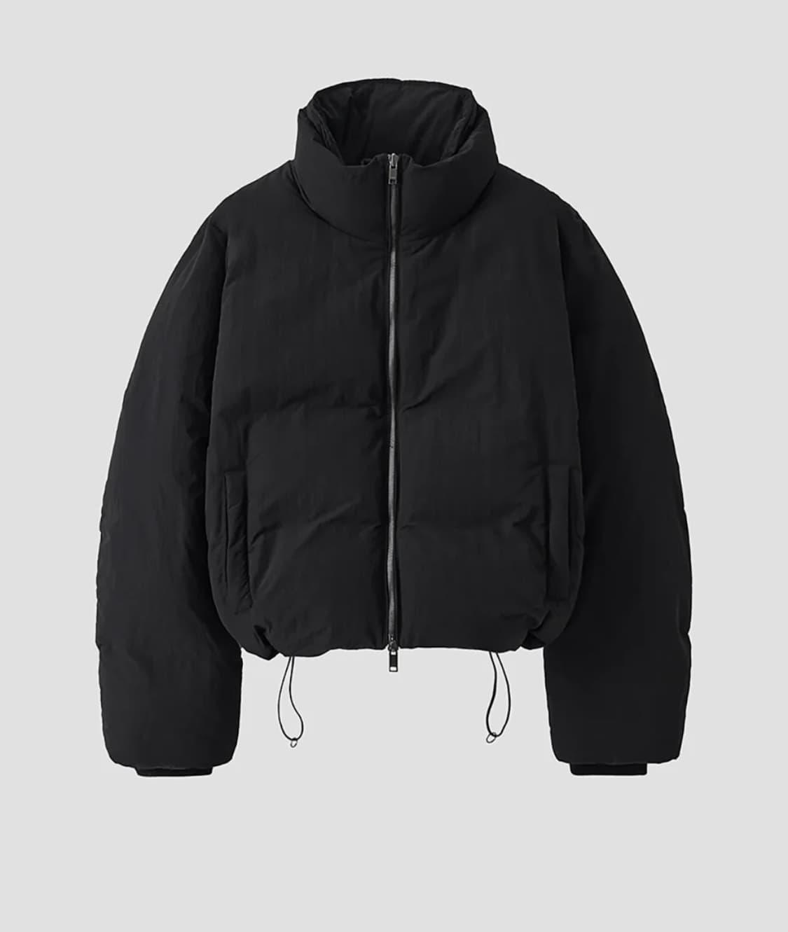 (48) 노이어 크롭 레이어드 푸퍼 자켓 (블랙) 상품이미지1