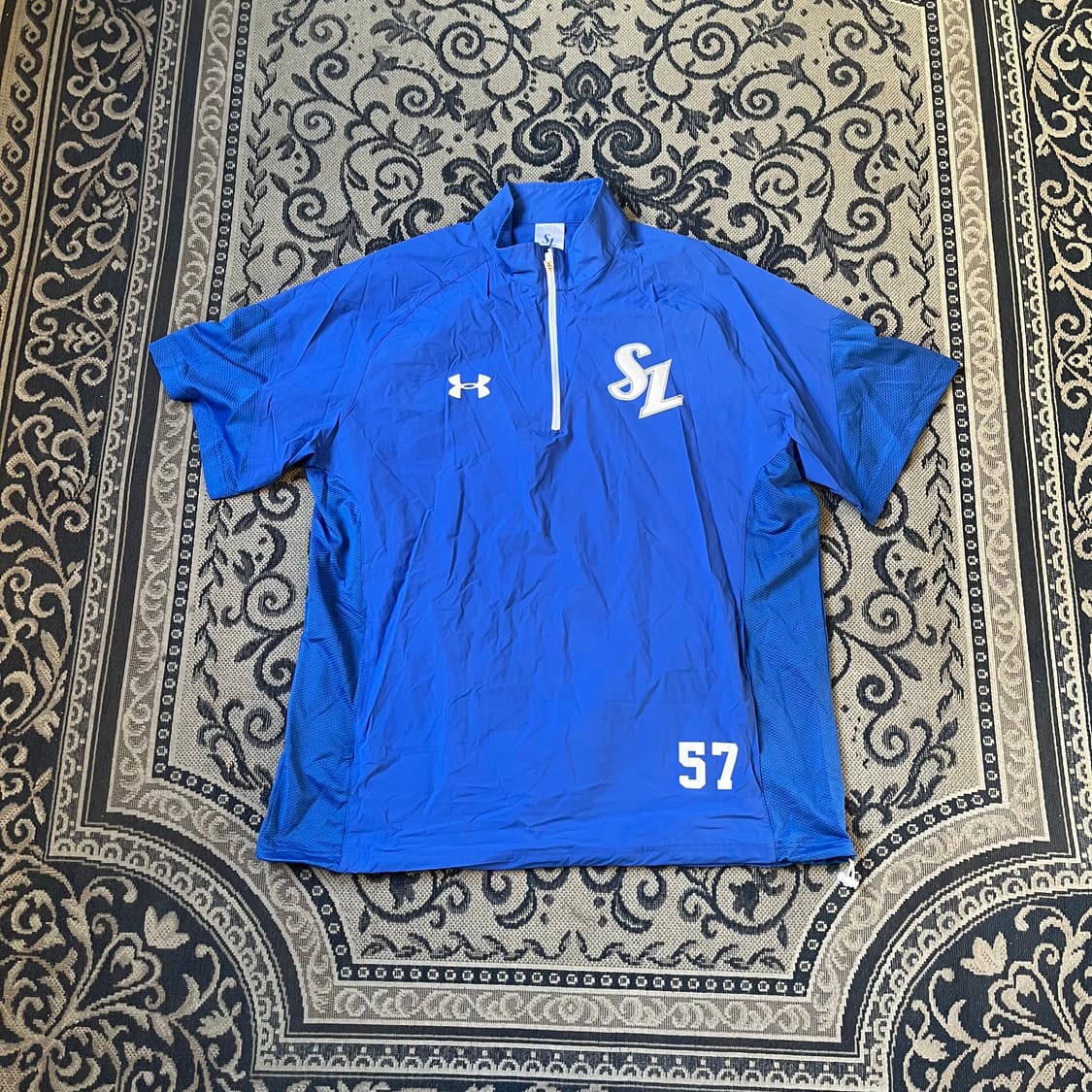 110 언더아머 삼성라이온즈 반팔 아노락/W2323 상품이미지1