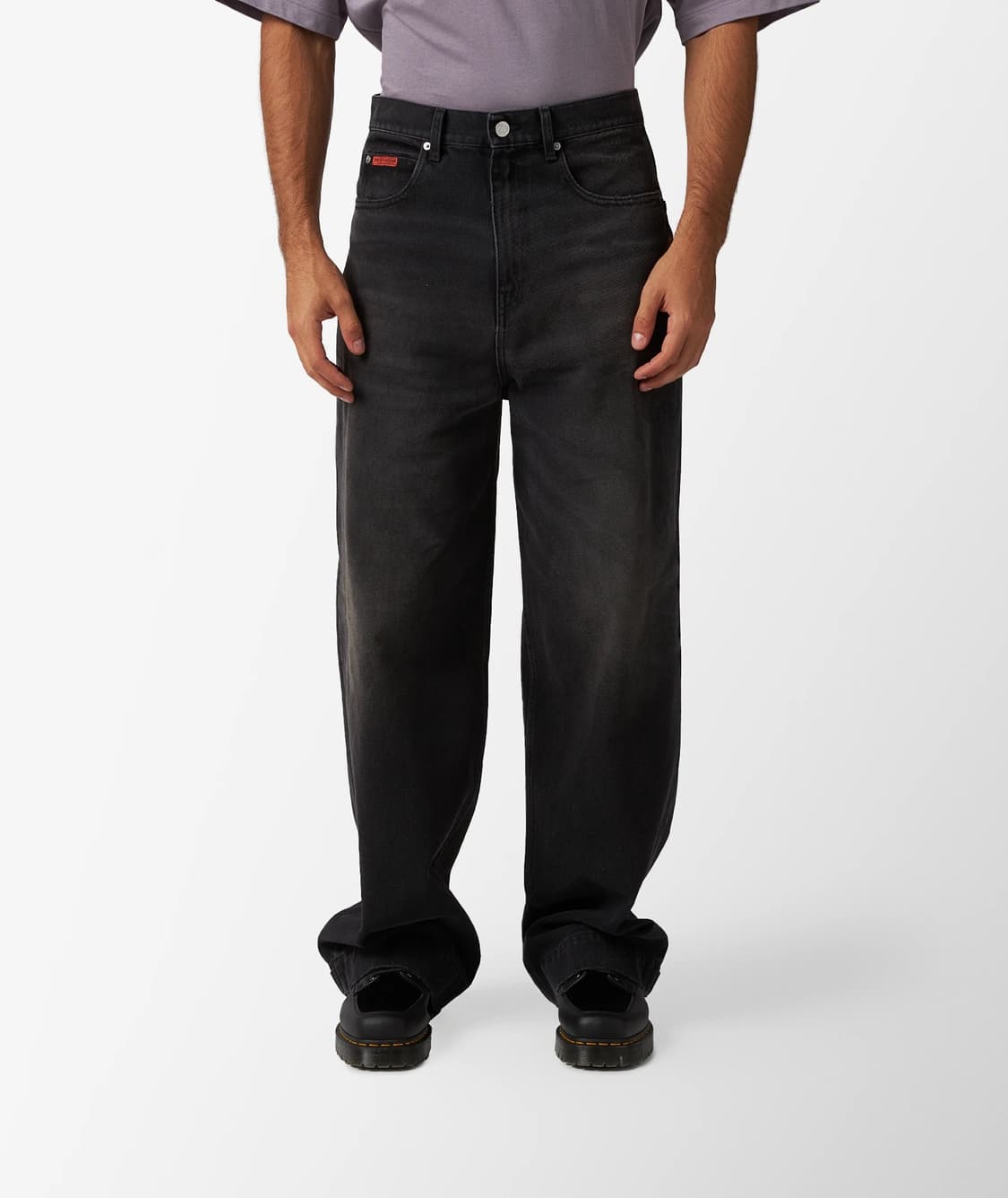 마틴로즈 와이드 레그 진 흑청 상품이미지1