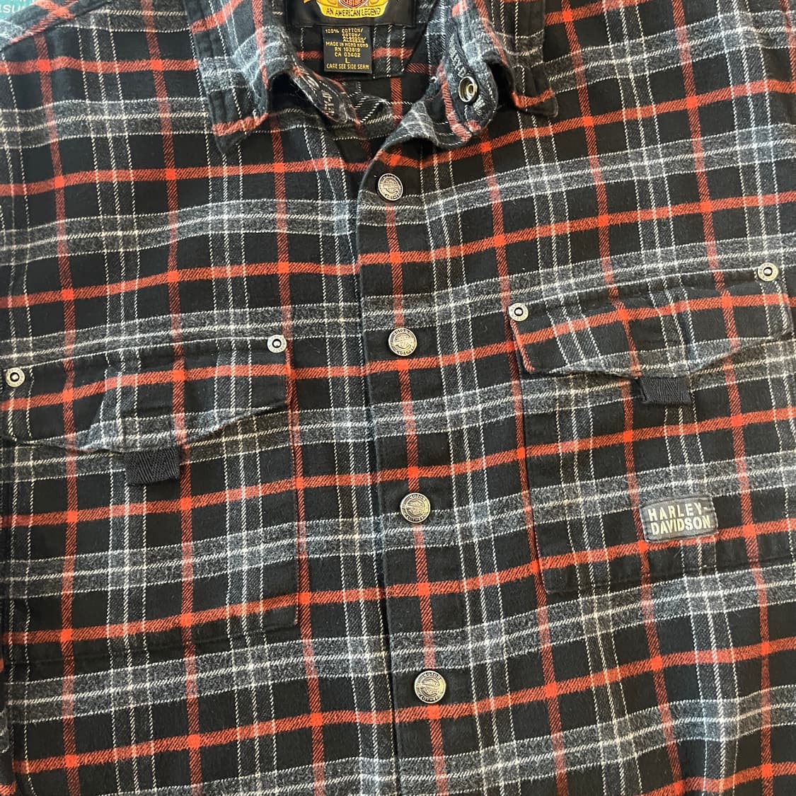 할리데이비슨 체크 플란넬 셔츠 상품이미지4