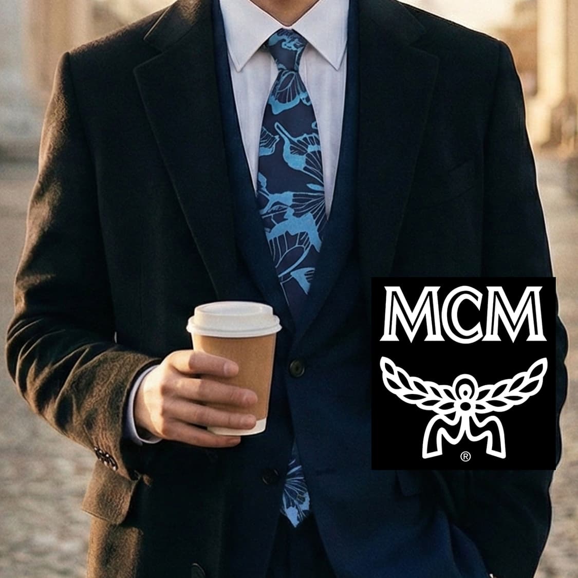 MCM 실크 블루 나비 패턴 넥타이 9.2cm A+등급 A19379
 상품이미지1