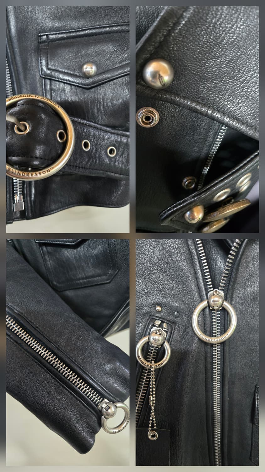 Blindreason 블랙 양가죽 라이더 자켓 XS 상품이미지6