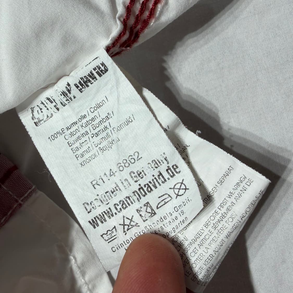 독일 캠프데이비드 화이트 스포츠 셔츠 XL y2k 상품이미지8